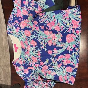 Lilly Pulitzer Blue and Pink Floral Blouse